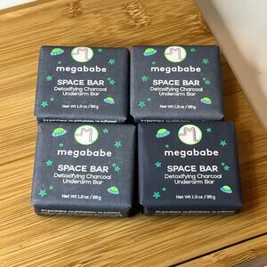 Mega Babe Space Bar Detox Charcoal Underarm Bar Travel Size Lot of 4
